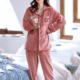 thumbnail image 7 of VANLOFE Unisex Warm Pajamas Household Clothes Solid Bathrobe Lengthened Night-robe Woman's Nightgown Casual Robes Orange Robes Sleepwear for Woman M-2XL, 7 of 7