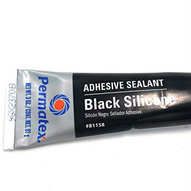 Permatex 81158 Black Silicone Adhesive Sealant, 3 oz. Tube, Pack of 1