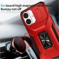 thumbnail image 5 of Funda para GANGXUN iPhone 16 - Soporte metálico, Función magnética, Rojo, 5 of 5