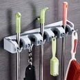 thumbnail image 4 of Wall Mounted Tool Organizer, Broom And Tools Hanger Rack- Ideal for Kitchen, Garden, Laundry, Bathroom | Mop and Broom Holder, 4 of 5