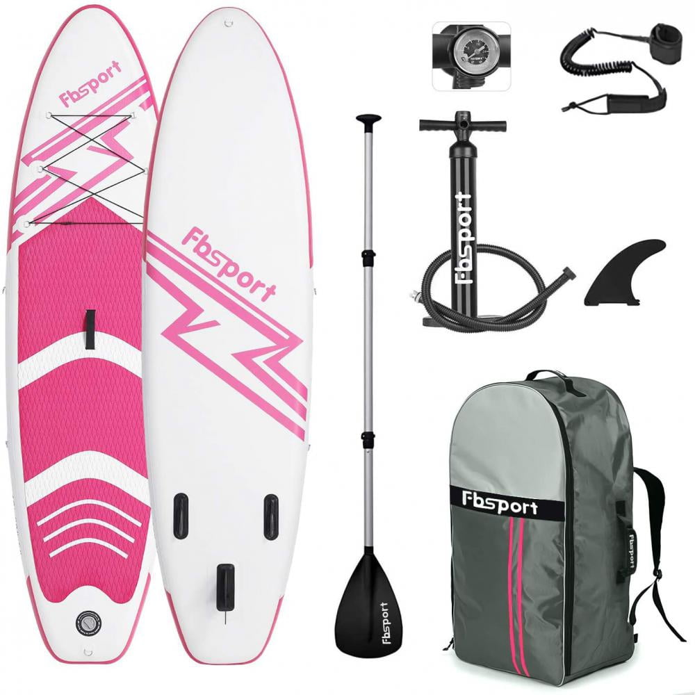 6 inches Thick Leash Premium Inflatable Stand Up Paddle Board Inflatable Non-Slip Deck Wide Stance Surf Control with Durable SUP Accessories & Carry Bag Standing Boat for Youth & Adult Paddle and Pump