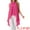 Hot Pink, variant on Women's Tie Back High Low Mock Neck Blouse Tops S White