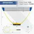 thumbnail image 2 of Resenkos Portable Badminton Set Outdoor Sport Game Set with 2 Shuttlecocks, 2 of 6