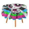 thumbnail image 3 of The Powerpuff Girls Round Tablecloth Print Decorative Table Cover Washable Table Cloths for Dining Party Picnic 70x70in, 3 of 8