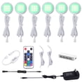 thumbnail image 1 of Luces LED para debajo del armario AIBOO RGB que cambian de color (6 luces), 1 of 7