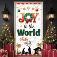 thumbnail image 3 of Decorative Design Christmas Banner Holy Night Joy to the World Holiday Decoration Outdoor Indoor Christmas Celebration Banner for Church Event Family Gathering Gift Decoration, 3 of 8