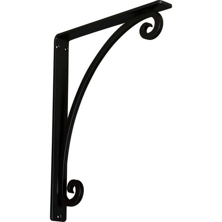

Ekena Millwork 1 1/2 W x 12 D x 15 H Legacy Wrought Iron Bracket (Single center brace) (6-Pack)