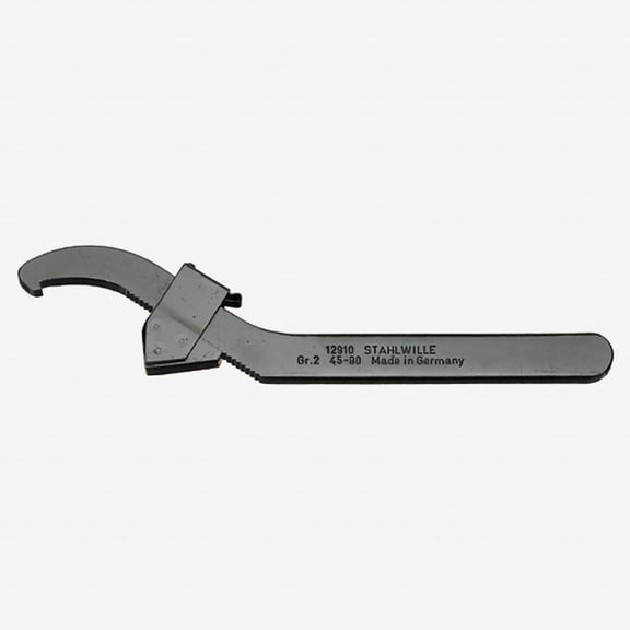 Stahlwille 12910 Adjustable Hook Spanner, 45-90 mm