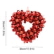 thumbnail image 3 of Corona decorativa de corazón rojo | Decoración romántica floral de plástico para puertas y paredes | 30 x 30 cm, decoración navideña y del hogar, 3 of 6