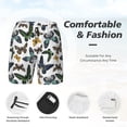 thumbnail image 3 of Naloa Watercolor Butterflies Print Men Swim Trunks with Compression Liner ,Board Shorts,Men's Swim Shorts with Drawstring and Elastic Waistband-Large, 3 of 6