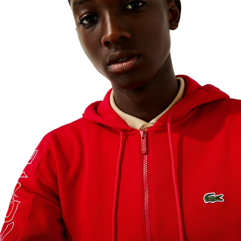 Lacoste レッドジャージ正規品　S Lacoste Men's Fleece Zip-Up Hoodie & Tapered Fit Sweatpants