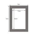thumbnail image 3 of Charcoal Acid Free 11x14 Picture Frame Mats with White Core Bevel Cut for 8x10 Pictures - Fits, 3 of 4