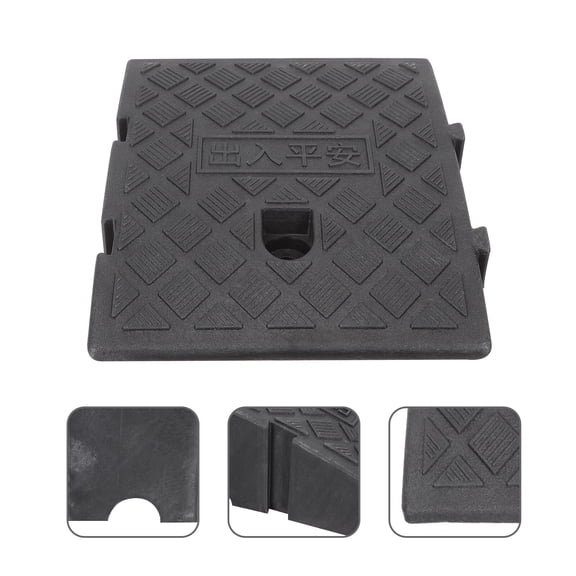 Goilinor Plastic Slope Ramp Plastic Threshold Ramp Portable Lightweight Outdoor Ramp