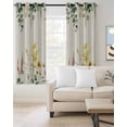 thumbnail image 2 of Eucalyptus Leaves Blackout Curtains, Light Blocking Print Window Curtains, Farmhouse Retro Botanical Flowers Herbs Thermal Insulated Window Drapes for Living Room 2 Panels, 104"W x 84"L, 2 of 9