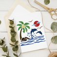 thumbnail image 4 of Beach Stencils Summer Stencils for Painting on Wood 11.8" Reusable Ocean Stencils Dolphin Seaweed Coconut Tree Template Wall Sencils, 4 of 9
