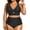 Black, variant on Women's Plus Size Two Piece Swimsuits - High Waisted Bikini Tummy Control Bathing Suits 2026 Twist Knot Swimwear