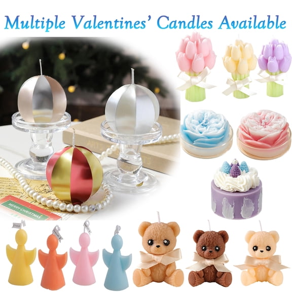 Cake Shape Purple Strawberry Cake Heart-Shaped Cute Scented Candle Birthday Graduation Holiday Souvenir Gift Romantic Decorative Soy Wax Candle for Friends Loved Ones, HAODEJW, 【Purple】