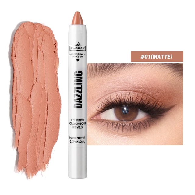RKSTN Eyeshadow Palette 12 Color Pearlescent Eyeshadow Pencil Crayon Stick Shiny Diamond Glitter Cream Eyeshadow Pencil Eyeshadow Palette
