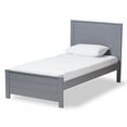 thumbnail image 2 of Baxton Studio Catalina Modern Classic Mission Style Grey-Finished Wood Twin Platform Bed, 2 of 4