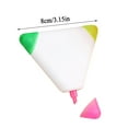 thumbnail image 3 of Three Colors Highlighter Pen Fine Chisel Tip Triangle Shaped Stylish Stationery 5ml, 3 of 7
