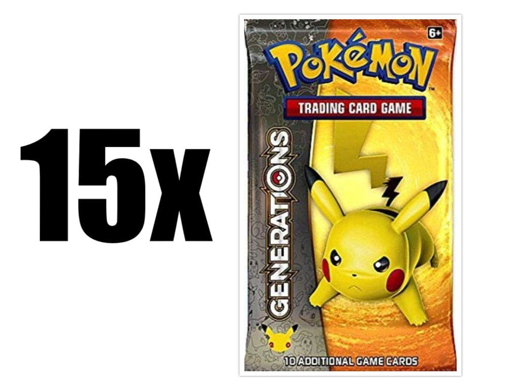 Pokemon TCG - Generations Booster Packs - Fifteen (15) Count Booster