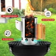 thumbnail image 2 of Walchoice Charcoal Chimney, Portable BBQ Chimney Starter for Outdoor Camping Grilling, Quick Rapid Fire Briquette Starter, Heat Shield & Wooden Handle, Screwdriver, 2 of 7