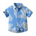 thumbnail image 5 of TAIAOJING Boys Shirt Casual Summer Floral Print Short Sleeve Shirt For Kids Beach Vacation School Party Yoga Outfits Sets Trendy Gentleman Style Tops For Toddler To Youth Versatile 6-7Y, 5 of 5
