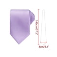 thumbnail image 2 of CORBATAS TEXTURIZADAS PARA HOMBRES DÍA DEL PADRE SÓLIDAS CLÁSICAS PARA BODAS FORMAL TAMAÑO ÚNICO VIOLETA PASTEL, 2 of 4