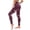 Wine, variant on KIHOUT High Waisted Seamless Workout Leggings - Women’s Printed Yoga Full Lenghth Leggings, Tummy Control Running Pants