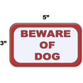 thumbnail image 3 of Beware of Dog Stickers for Indoor and Outdoor, Window, 2 Included, Flexible Vinyl Decal for Easy Installation to Any Surface, Reflective Adhesive Labels/Stickers (3 x 5 Inches), 3 of 5