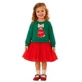 thumbnail image 3 of Gaexia Girls Christmas Dresses Long Sleeve Printed Sweatshirt Tutu Dress Toddler Kids Casual Party Outfit Holiday Celebration Winter Festive Wear, 3 of 7