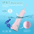 thumbnail image 2 of MySmile LP211 Portable Water Flosser Cordless for Teeth & 30pcs Mouthwash Combo, Power Water Dental Flosser Electric Picks, Rechargeable Oral Irrigator, Waterproof, 5 Modes, 8 Tips, Travel Bag, Pink, 2 of 14