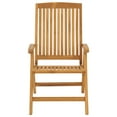 thumbnail image 5 of vidaXL Reclining Patio Chairs with Cushions Outdoor Furniture Solid Wood Teak, 5 of 12