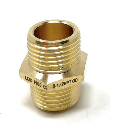 G Thread (Metric BSPP) Male to NPT Male Lead-Free Adapter (1/2" x 1/2")