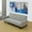 Light Grey, variant on Futon Sofa Bed, Velvet Comfy Futon Couch Bed Convertible Sleeper Sofa with Adjustable Backrest, Grey