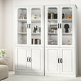 thumbnail image 4 of Tolead 78.7" White Freestanding Pantry Cabinet with Glass Doors & Adjustable Shelves – Versatile Storage for Kitchen, Dining, & Living Room, 4 of 7