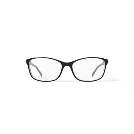 Laura Ashley Women's Lily Rectangular Prescription Eyeglasses with Case, Brown