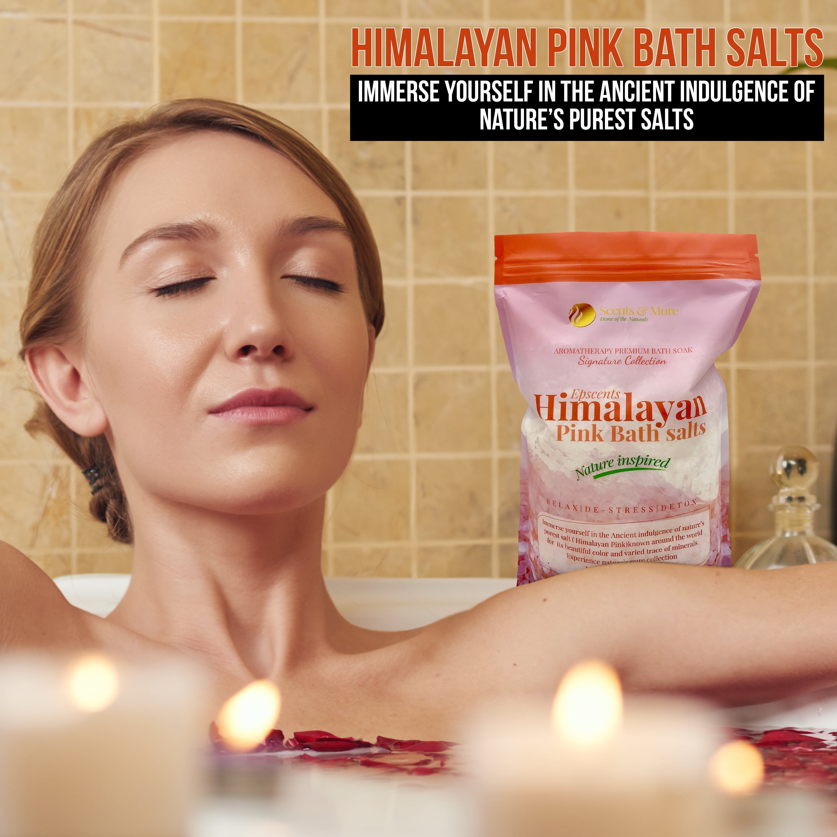 Epscents Pink Himalayan Premium Bath Salts  Infused with Essential oils
