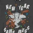 thumbnail image 2 of Looney Tunes New Year Same Mess With Taz Unisex Adult Pull-Over Heather Hoodie, 2 of 3