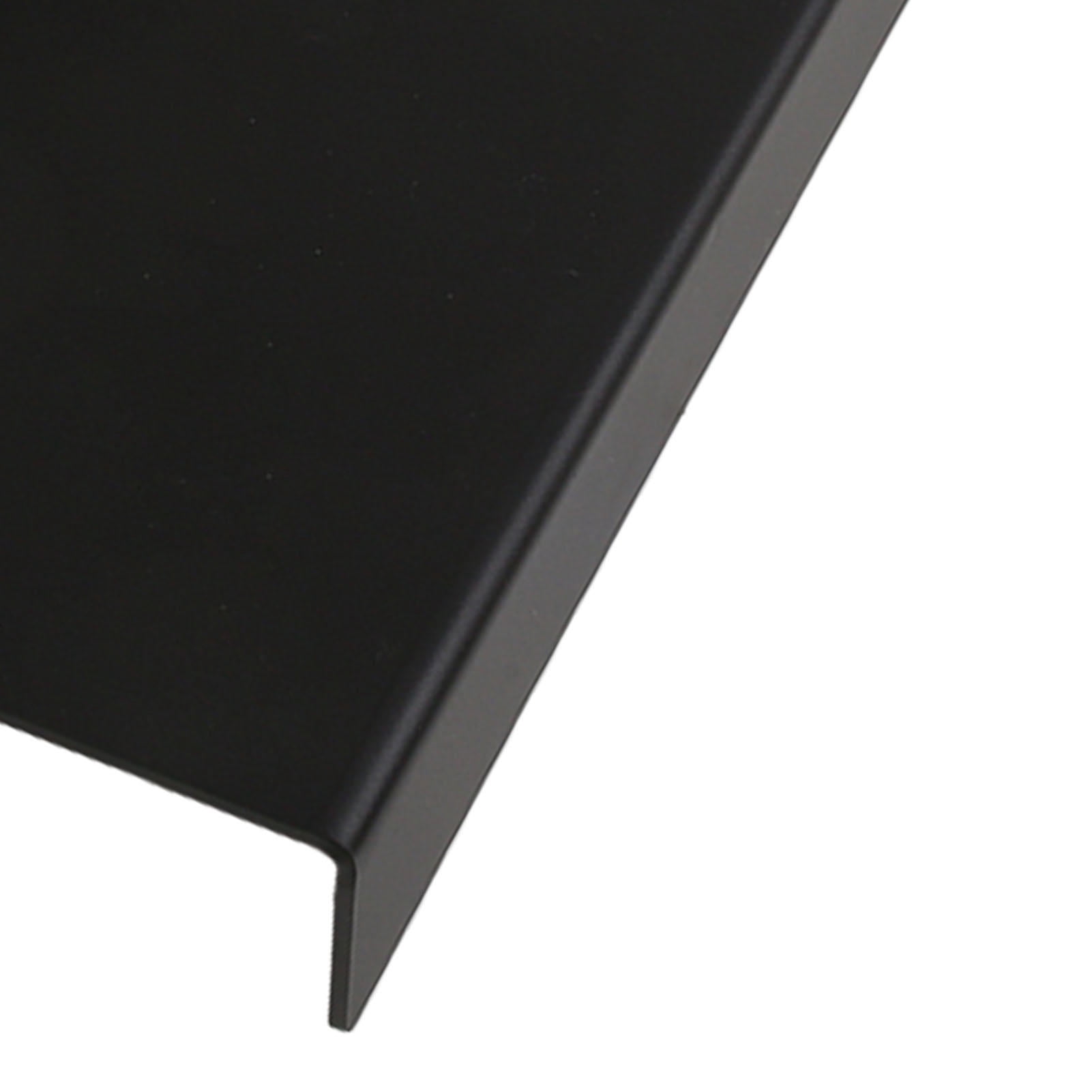 LAZIOEGR Acrylic Tilted Keyboard Riser with Low Front Lip, Polished Finish, Wrist‑Comfort Design – Black