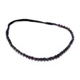 thumbnail image 1 of Pearl Seed Bead Braided Macramé Thin Elastic Strap Headband - Womens Fashion Handmade Gifts Boho Accessories, 1 of 3