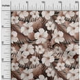 thumbnail image 2 of oneOone Polyester Spandex Brown Fabric Tropical Floral Diy Clothing Quilting Fabric Print Fabric By Yard 56 Inch Wide, 2 of 4