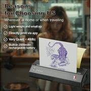 Wireless Bluetooth Tattoo Printer Machine, Inkless Stencil Machine for Tattooing, Tattoo Transfer Stencil Printer, 2500mAh Temporary Thermal Copier Machine for Tattoo Artists & Beginners