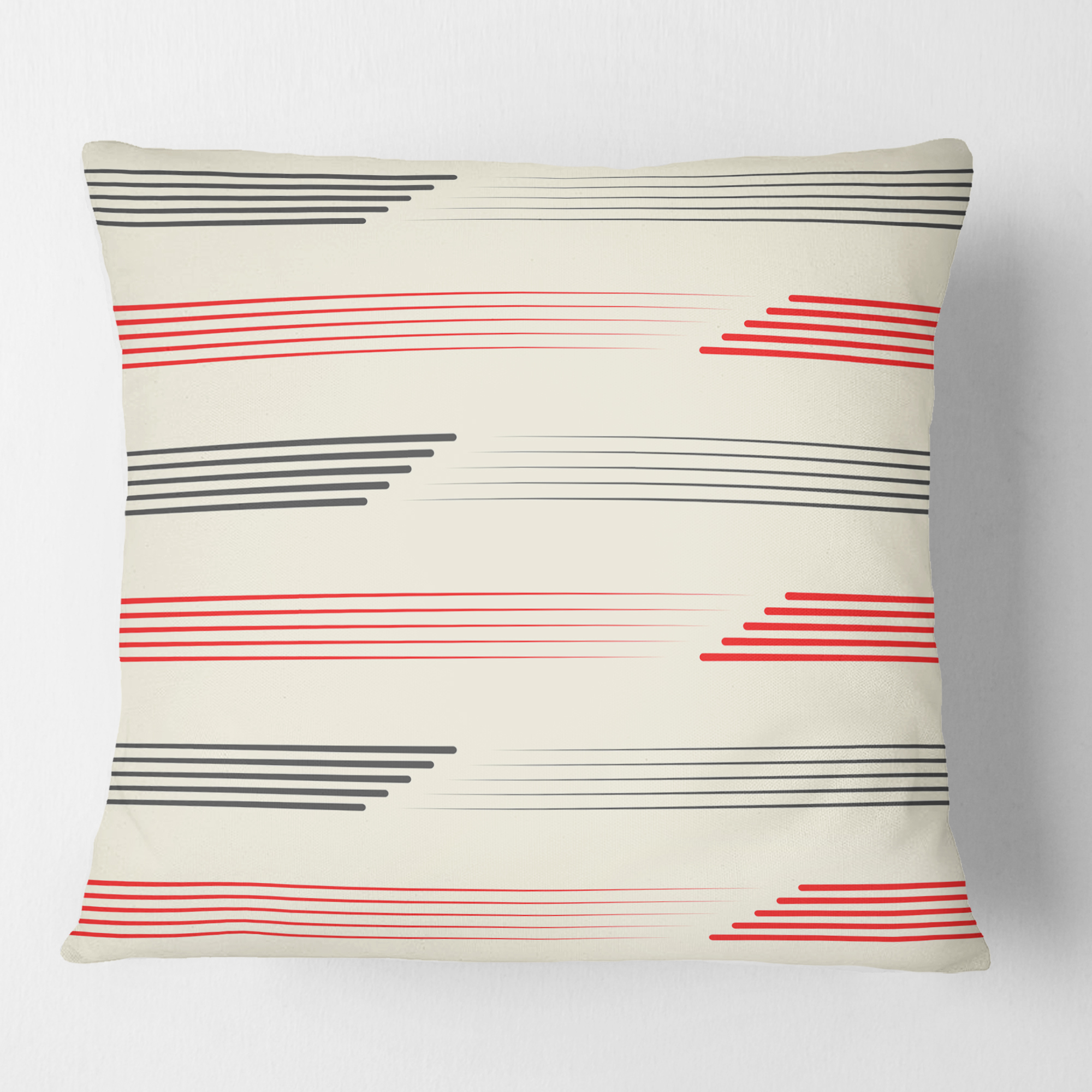 Designart Horizontal Retro Geometrical Pattern I' Mid-Century Modern Throw Pillow - 18x18