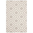 thumbnail image 5 of SAFAVIEH Dhurrie Winifred Geometric Diamonds Wool Area Rug, Grey/Ivory, 3' x 5', 5 of 5