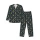 thumbnail image 1 of Fotbe Gold Snowflake Christmas Tree Pijama de Hombre con Estampado de Manga Larga, Conjunto de 2 Piezas, Ropa de Dormir Suave y Cómoda con Bolsillos-X-Large, 1 of 7