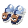 thumbnail image 5 of Gubotare Baby Sandals Baby Boys Girls Squeaky Sandals Non-Slip Soft Rubber Sole Closed Toe Summer Outdoor Shoes Toddler First Walkers Size 6.5 (Blue,Toddler 6.5), 5 of 7