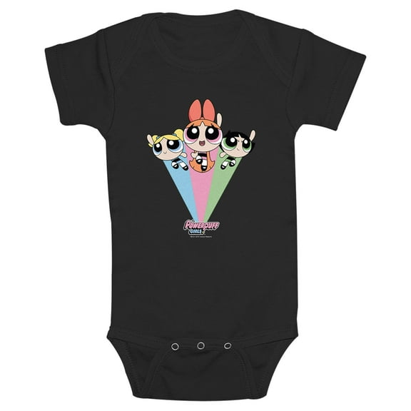 Infant's The Powerpuff Girls Rainbow Flight Bodysuit