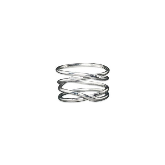 Heaven Crafts Spiral Band Ring 925 Sterling Silver Handmade Statement Gift For Her