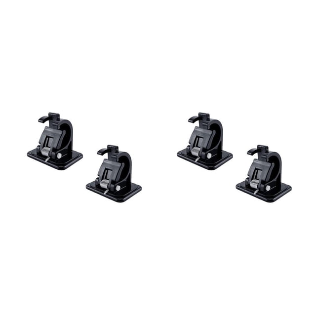 Advancent 2 uds caña de pescar estante poste abrazadera Clips soportes baño toalla gancho Negro 2Conjunto